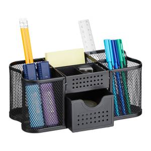 Organiseur de bureau aspect maille Noir