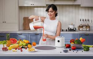 Smart Blender Standmixer Weiß - Kunststoff - 22 x 43 x 19 cm