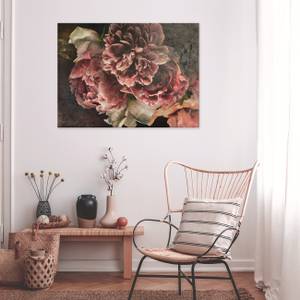 Leinwandbild Blumen Vintage Wohnzimmer 120 x 80 cm