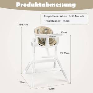 4 in 1 Babystuhl, Babyhochstuhl Beige