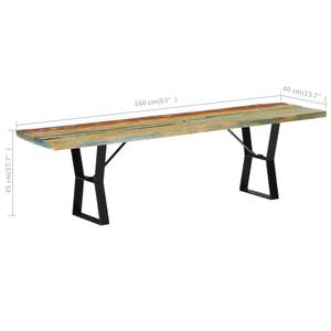 Sitzbank Massivholz Mango Multicolor - Tiefe: 160 cm