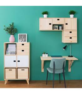 Cube en pin massif - L30 x H30 cm Beige - Bois massif - 30 x 30 x 30 cm