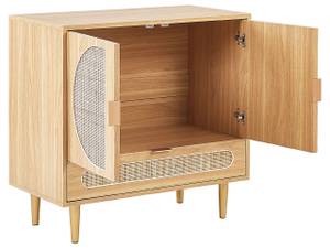 Sideboard POTOSI Braun - Gold - Rattan - 80 x 77 x 40 cm