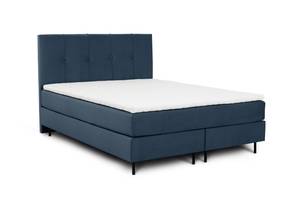 Boxspringbett Lago Blau - Breite: 160 cm - H3