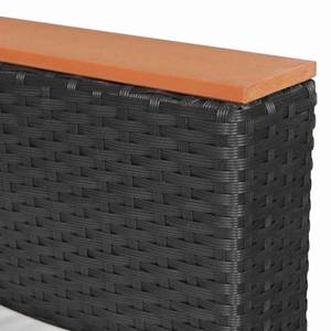 Gartenmöbel-Set Schwarz - Metall - Polyrattan - 74 x 29 x 74 cm