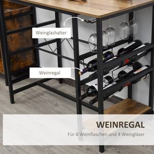 Bartisch-Set mit 2 Barhockern 835-215 Braun - Holzwerkstoff - 60 x 95 x 108 cm