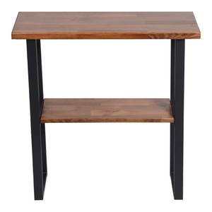 Table console Lejre à 2 niveaux Marron - Bois massif - 79 x 82 x 29 cm