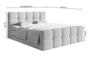 Boxspringbett CLOUDY Beige - Breite: 180 cm