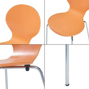 4 chaises de salle à manger Etne Orange