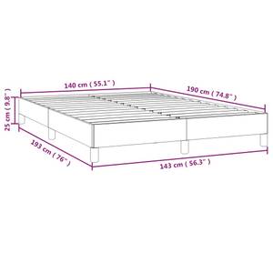 Bettgestell 3016038-1 Braun - Cremeweiß - 143 x 25 cm