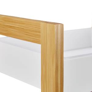 Etagère bain avec 3 paniers Marron - Blanc - Bambou - Bois manufacturé - 28 x 75 x 20 cm