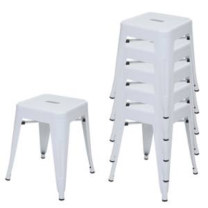 Tabouret A73 métal (lot de 6) Blanc pur