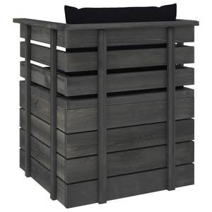 Gartensitzgruppe K5432(7-tlg) Schwarz - Massivholz - 72 x 65 x 70 cm