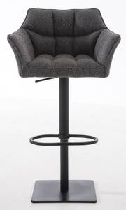 Tabouret de bar Damaso Lot de 2 Gris minéral - Noir