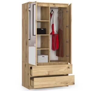 Armoire S90 2T 2S CLP Chêne clair - Imitation chêne clair