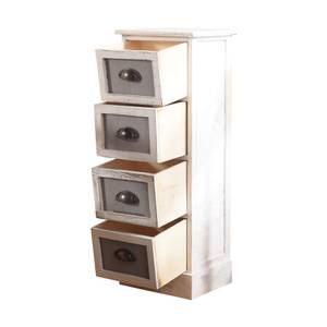 Chiffonnier RE4889 Blanc - Bois massif - 25 x 80 x 29 cm