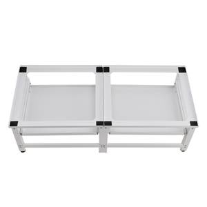 Double socle Bothel pour lave-linge Blanc - Métal - 124 x 37 x 54 cm