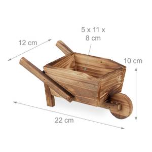 Bac à fleurs en bois jeu de 2 Marron - Bois manufacturé - 20 x 10 x 9 cm