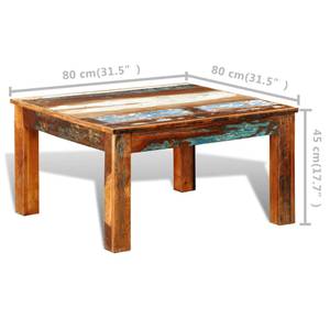 Tisch 240959 Braun - Massivholz - 80 x 45 x 80 cm