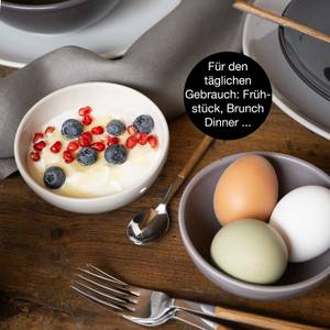 SWING 6x Dessertschalen Set je 250ml Grau - Keramik - Ton - 15 x 13 x 20 cm