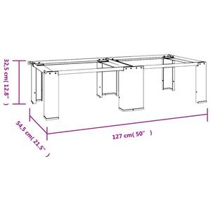 Socle pour machine à laver 51194 Blanc - Métal - 127 x 33 x 55 cm