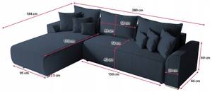 Ecksofa mit Schlaffunktion SYDNEY Blau