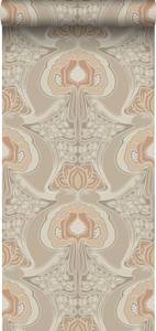 Tapete Blumenmuster im Jugendstil 7091 Beige