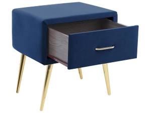 Nachttisch FLAYAT Blau - Gold - Marineblau