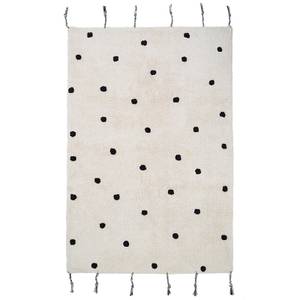 NÜMI Black tapis enfant à pois Beige - Noir - Fibres naturelles - Textile - 100 x 150 x 150 cm