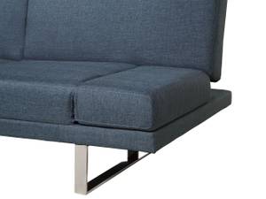 2-Sitzer Sofa YORK Blau - Dunkelblau - Grau - Silber