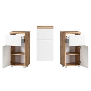 Badmöbel Set VASTO-WHITE (6-tlg.) Braun - Holzwerkstoff - 80 x 200 x 47 cm