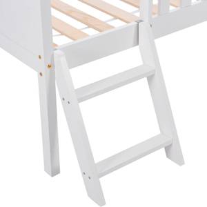 Hausbett DUI AGD49 Weiß - Holzwerkstoff - Massivholz - 100 x 162 x 206 cm