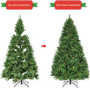 210cm LED Künstlicher Weihnachtsbaum Grün - Kunststoff - 130 x 210 x 130 cm