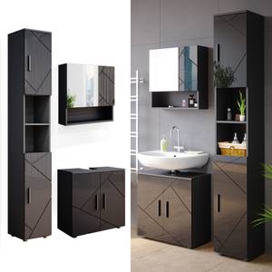 Salle de bain Irma anthracite (3 élém.) Anthracite brillant