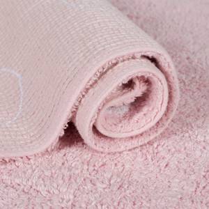 Tapis lavable en coton, STARS Rose foncé