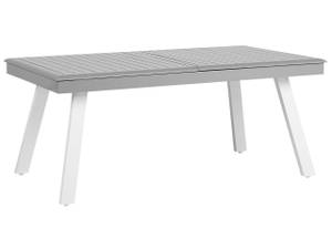 Table de jardin PERETA Gris - Blanc - Métal - 100 x 73 x 175 cm