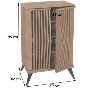 Kommode M45 Braun - Holzwerkstoff - Holz teilmassiv - 60 x 95 x 42 cm