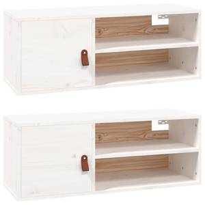 Wandschrank Set 2-teilig Weiß - Holzwerkstoff - 80 x 30 x 30 cm