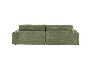 Ecksofa LANA Sofa Cord Recamiere Grün - Ecke davorstehend links