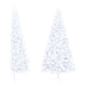 Arbre de noël artificiel moitié Blanc - Métal - Matière plastique - 115 x 180 x 115 cm