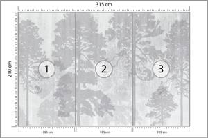 Papier Peint Arbres Dans Le Brouillard 315 x 210 x 210 cm