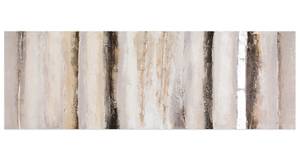 Acrylbild handgemalt Vanilla Sky Beige - Braun - Massivholz - Textil - 150 x 50 x 4 cm