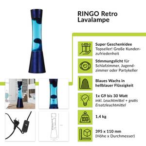 Lavalampe RINGO Blau - Dunkelblau - Hellblau