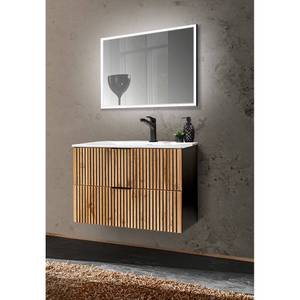 Badezimmer Waschplatz Set XANTEN (2-tlg) Braun - Holzwerkstoff - 81 x 200 x 46 cm