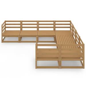 Garten-Lounge-Set (8-teilig) 3009716-1 Braun - Massivholz - Holzart/Dekor - 70 x 67 x 70 cm