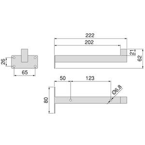 Träger für Regale Shelf 2er-Set Schwarz