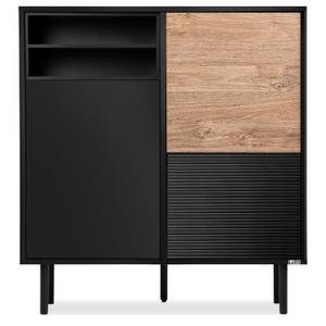 LOFTY Kommode TV/HiFi-Einlage Schwarz - Eiche Dekor