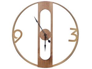 Horloge murale MULHOUSE Marron - Bois manufacturé - 50 x 6 x 50 cm