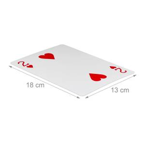 Pokerkarten Jumbo 54 Karten Schwarz - Rot - Weiß - Kunststoff - 13 x 2 x 18 cm