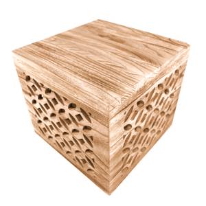 Table d’appoint Cube 1773 Marron - Bois massif - 40 x 38 x 40 cm